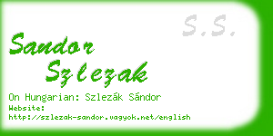 sandor szlezak business card